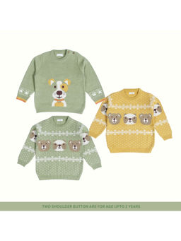 Kids of Greendeer - Enchanting Bear Cheerful Dog 3 Sweaters (Set of 3)