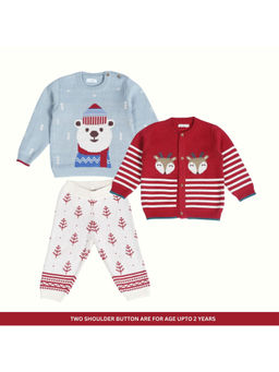Kids of Greendeer - Joyful Reindeer Hearth Warming Bear 2 Sweaters with 1 Lower (Set of 3)