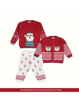 Kids of Greendeer - Santa Joyful Reindeer 2 Sweaters with 1 Lower (Set of 3)
