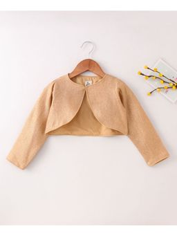 A Little Fable - Plain Gold Cardigan for Girls