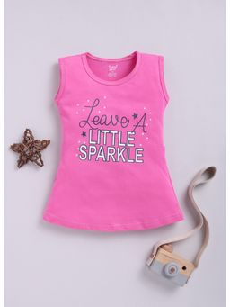 Toonyport - Pink Girls Cotton Printed A-Line Dress