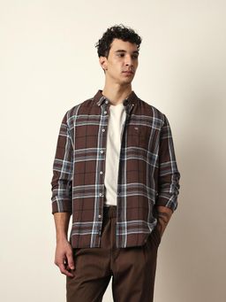 The Bear House - Mens Checks Casual Modern Fit Shirt