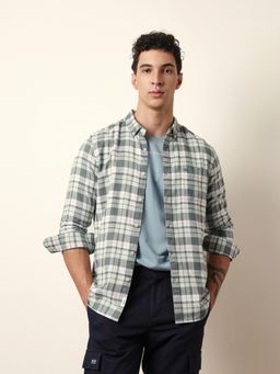 The Bear House - Mens Checks Casual Modern Fit Shirt