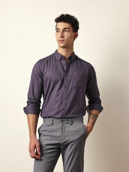 The Bear House - Mens Self Design Casual Modern Fit Shirt