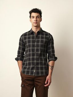 The Bear House - Mens Black Casual Modern Fit Shirt