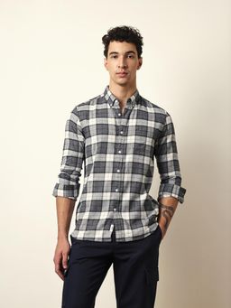 The Bear House - Mens Grey Casual Modern Fit Shirt