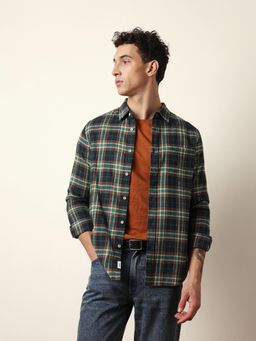 The Bear House - Mens Checks Casual Modern Fit Shirt