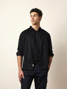 The Bear House - Mens Black Casual Modern Fit Shirt