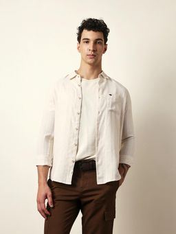 The Bear House - Mens Orange Casual Modern Fit Shirt