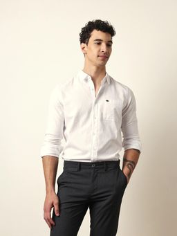 The Bear House - Mens Self Design Casual Modern Fit Shirt