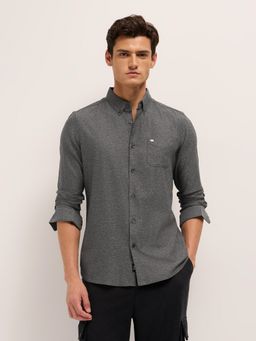 The Bear House - Mens Cotton Printed Slim Fit Casual Shirt