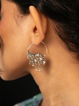 Shaya by CaratLane - 925 Oxidised Silver Jhatak Matak Earrings