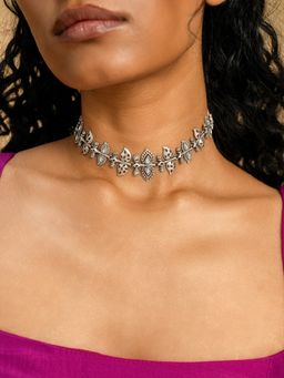 Shaya by CaratLane - 925 Silver Shaya by CaratLane 925 Oxidised Silver Sajna Sawarna Choker Necklace