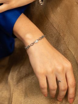 Shaya by CaratLane - 925 Silver Shaya by CaratLane 925 Oxidised Silver Lukka Chuppi Bracelet
