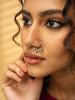Shaya by CaratLane - 925 Silver Shaya by CaratLane 925 Oxidised Silver Gup Shup Nose Ring