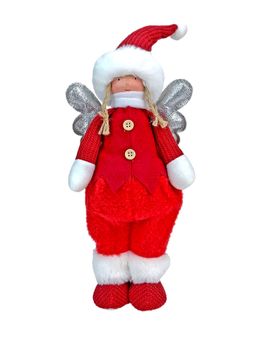 Little Surprise Box - Red Pants Christmas Angel with Wings Self Standing for Christmas