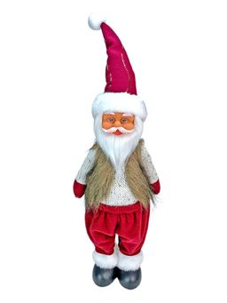 Little Surprise Box - 24 Inches Cream Maroon Gold Self Standing Santa Christmas Table Decor