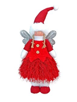 Little Surprise Box - Red Skirt Christmas Angel with Wings for Christmas