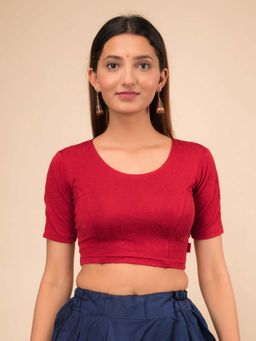 BINDIGASM'S ADVI - Red Embroidered Pull On Blouse