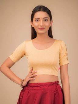 BINDIGASM'S ADVI - Beige Embroidered Pull On Blouse