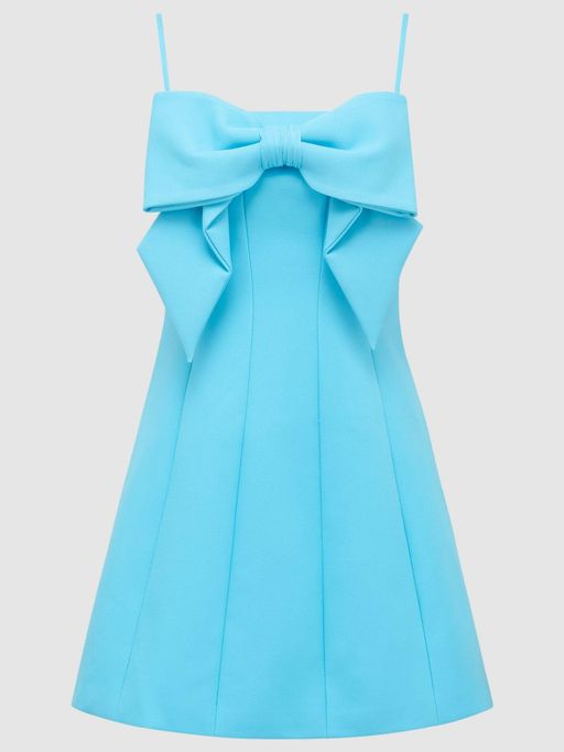 hayley bow front mini dress Hayley Petite Bow Front Mini