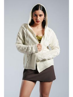 FREAKINS - Snow Kissed White Knit Cardigans