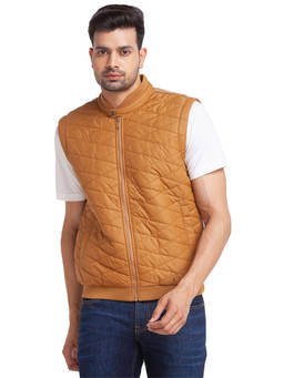 ColorPlus - Tailored Fit Solid Medium Khaki Jacket