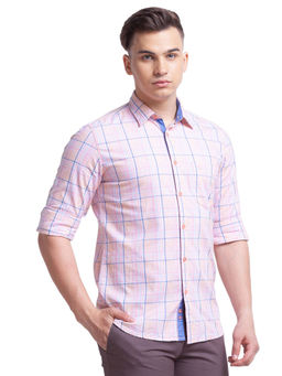 Parx - Slim Fit Checks Multi Casual Shirt
