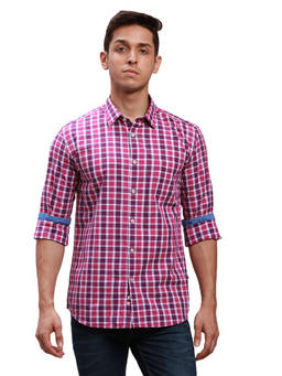 Parx - Slim Fit Checks Medium Casual Shirt