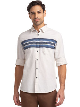 Parx - Slim Fit Medium White Casual Shirt