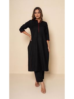Kameez - Black Haven Wool Kurta with Pant