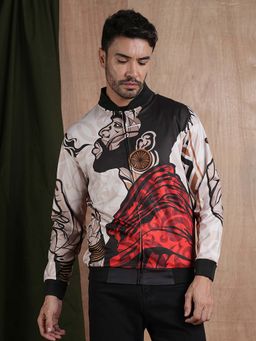 PRONK - Men Graphic Printed Bomber Jacket