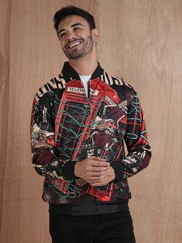 PRONK - Men Graphic Printed Bomber Jacket