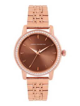 French Connection - Brown Analogue Watch For Women - FCP25BRGM
