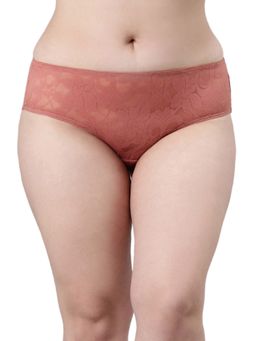 Enamor - Mid Waist Lace Hipster Panty with Flat Elastic