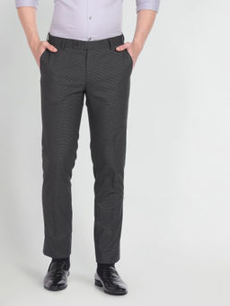 Arrow - Grey Hudson Tailored Fit Micro Check Formal Trouser