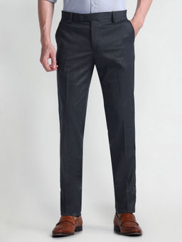 Arrow - Blue Hudson Tailored Fit Solid Formal Trouser