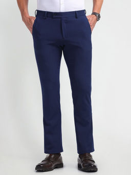 Arrow - Blue Mid Rise Regular Fit Formal Trouser