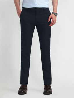 Arrow - Blue Slim Fit Mid Rise Formal Trouser