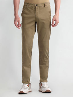 Arrow Sports - Brown Printed Slim Fit Casual Trouser