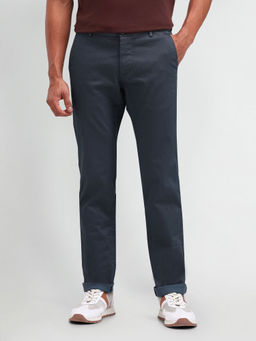 Arrow Sports - Blue Slim Fit Satin Casual Trouser