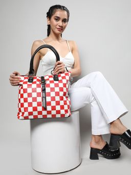 Haute Sauce - The Red Buffalo Check Shoulder Bag