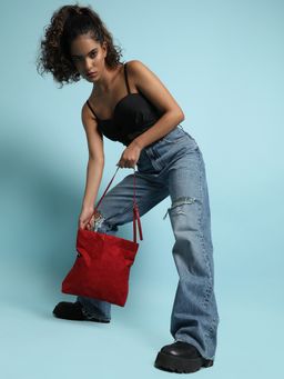 Haute Sauce - Red Geometric Fold Sling Bag