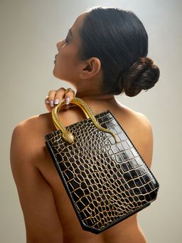 Haute Sauce - Black Serpant Hand Bag
