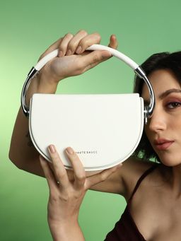 Haute Sauce - White The Semi Hand Bag with Detachable Strap