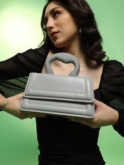 Haute Sauce - Grey The Caldera Frost Hand Bag with Detachable Strap