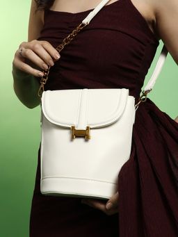 Haute Sauce - White The Monogram Sling Bag with Detachable Strap