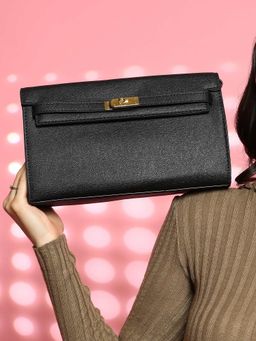 Haute Sauce - Black The Overlap Sling Bag with Detachable Strap