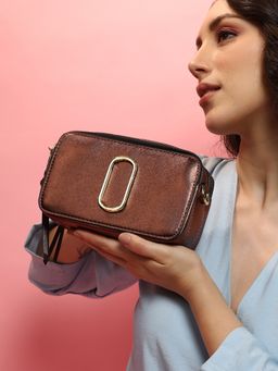 Haute Sauce - Brown The Block Box Sling Bag with Detachable Strap