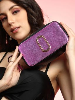 Haute Sauce - Pink The Block Box Sling Bag with Detachable Strap
